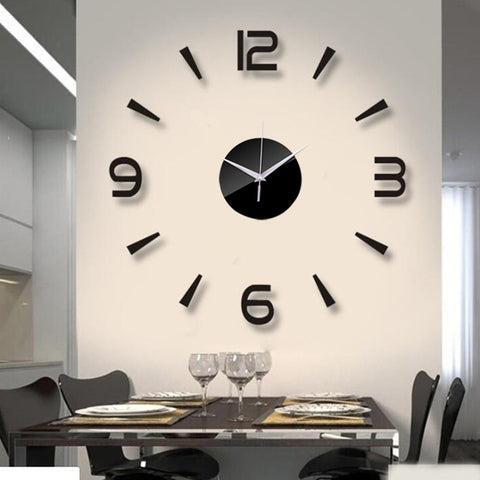 3D Wall Mirror Home Decoration Clocks Sticker